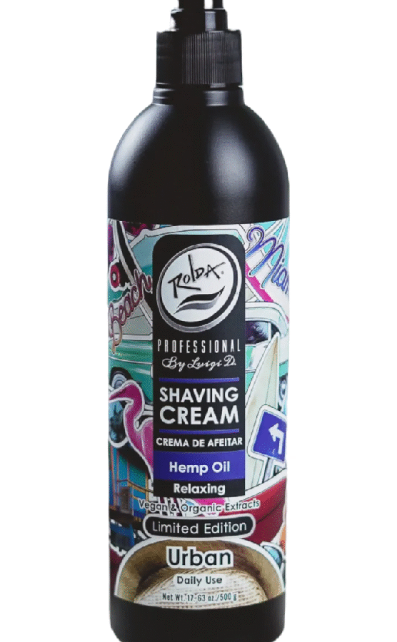 Shaving Cream Urban-Hemp Oil- Extracto Organicos 470g. Rolda